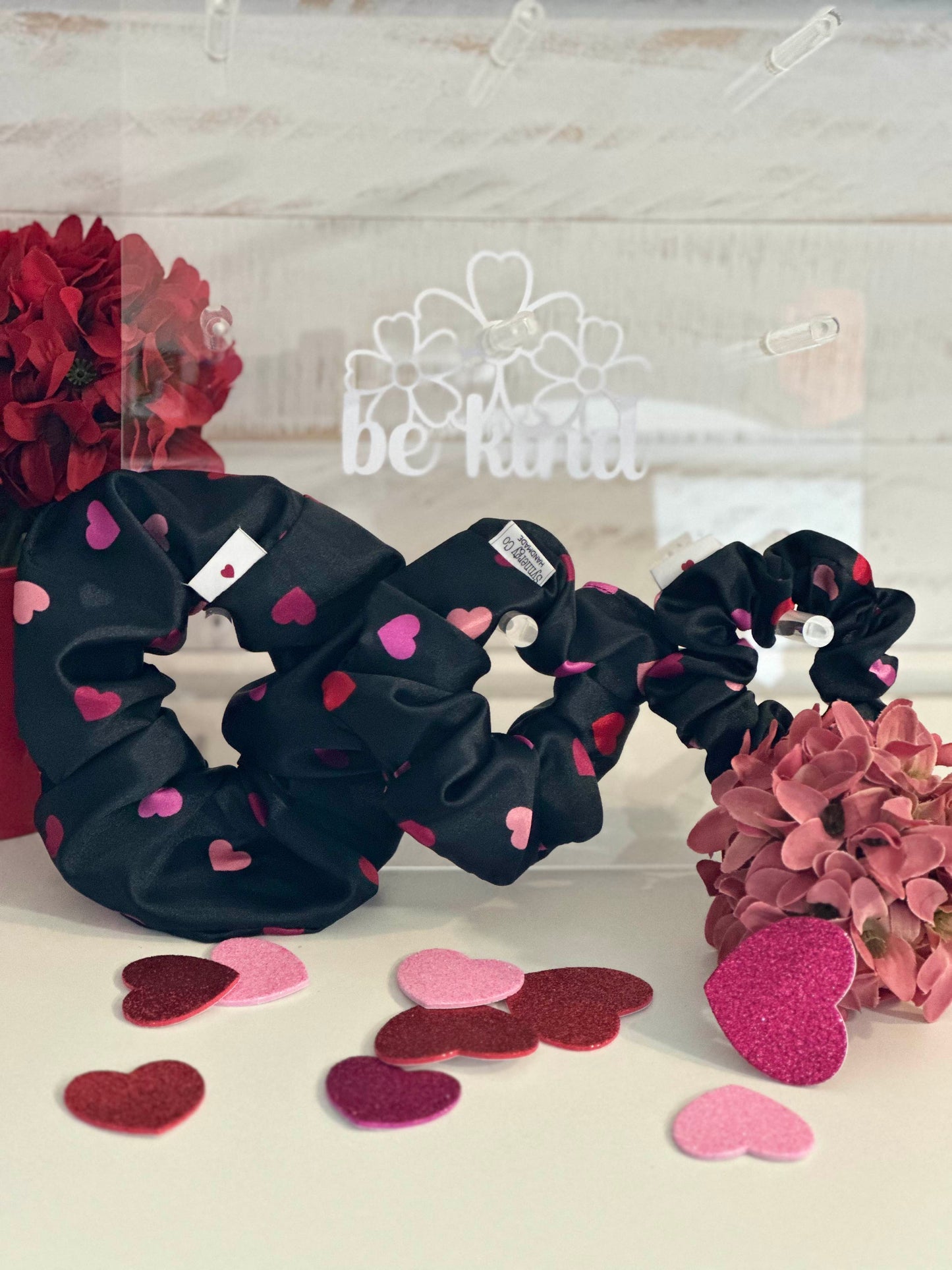 All the hearts -  Handmade Scrunchie