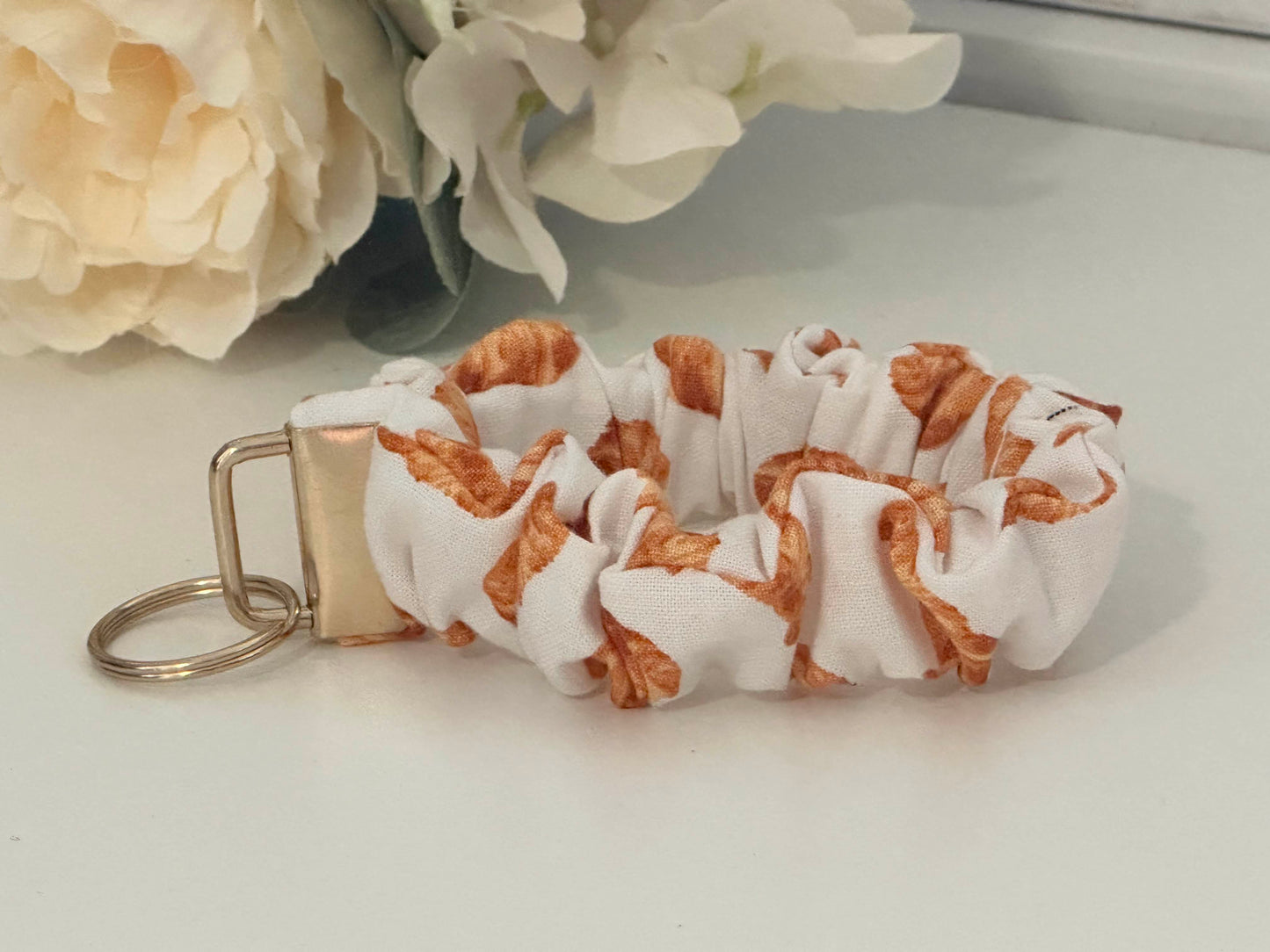 Croissant Crush -  Handmade Phone / Keys Wristlet